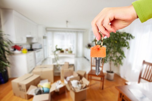 Professional Putney movers protecting items during transport