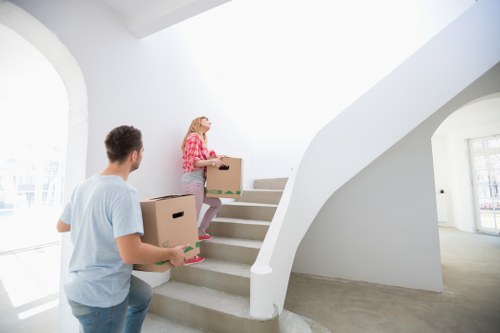 Local removal van helping with a flat move in Putney
