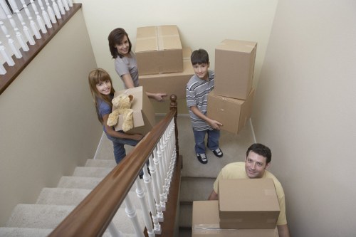 Packing and loading items for a local commercial move in Putney